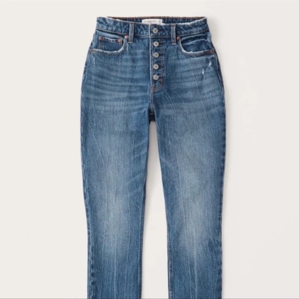 ABERCROMBIE ANKLE STRAIGHT ULTRA HIGH RISE*
